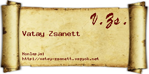 Vatay Zsanett névjegykártya
